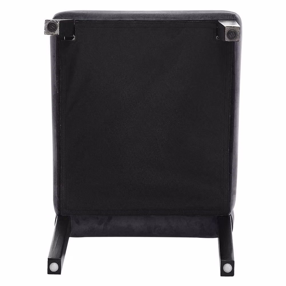 Garden Sanctuary Set of 2 Grey Velvet High Back Dining Chairs – 4