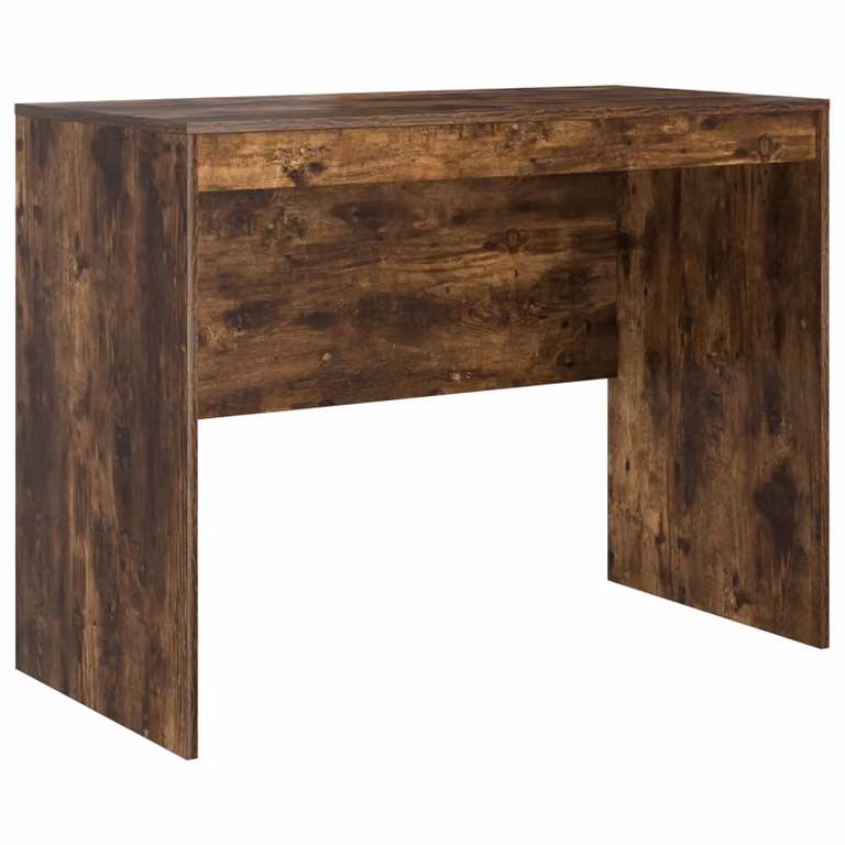 Berkfield Home Writing Desk in Smoked Oak Brown, W/D/H: 100 x 50 x 76 cm