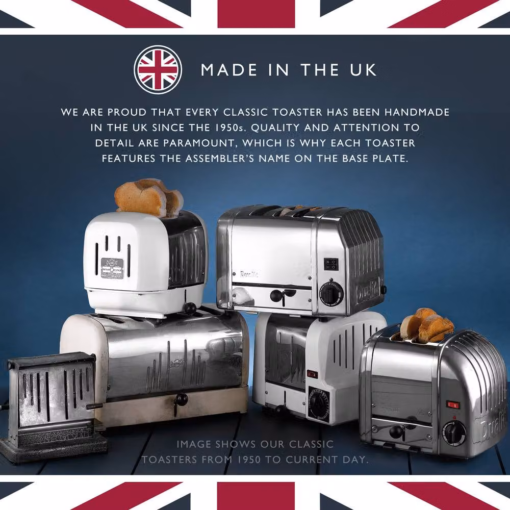 Dualit Classic 2 Slot Stainless Steel Toaster in Silver – 4