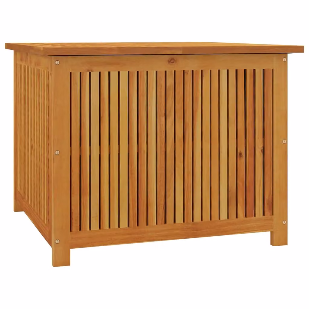 Berkfield Home Garden Storage Box in Brown Solid Acacia Wood W/D/H: 75 x 75 x 58 cm – 2