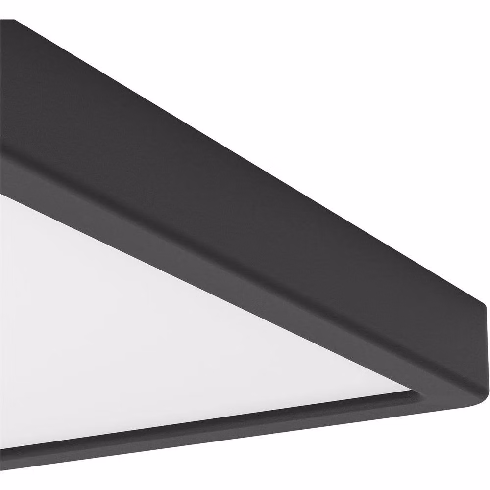 Loops Modern Black Square LED Ceiling Light with Included Bulb – 3