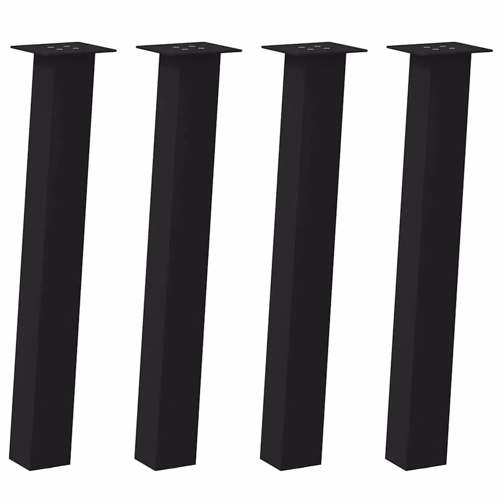 Berkfield Home Steel Coffee Table Legs, 4 Pieces, Black, Height: 72 cm – 1