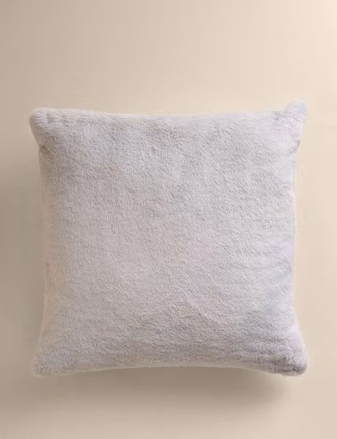 M&S Grey Velvet Supersoft Square Cushion