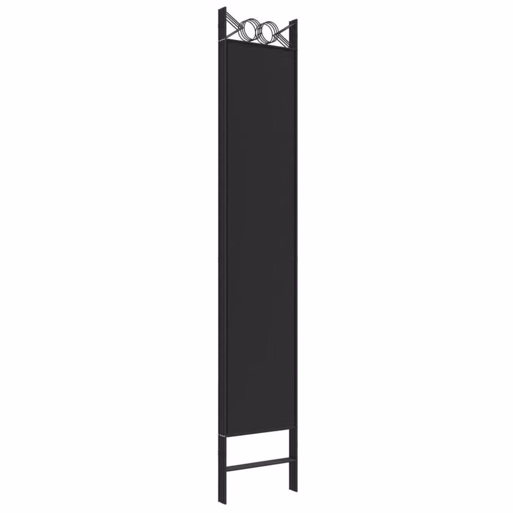 Berkfield Home 4-Panel Fabric Room Divider in Black, W/H: 160 x 220 cm – 4