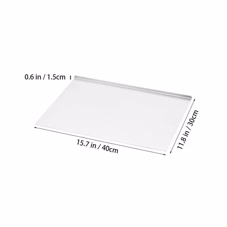 PAWNORA Silver Stainless Steel Rectangular Counter Protector Chopping Board, Medium