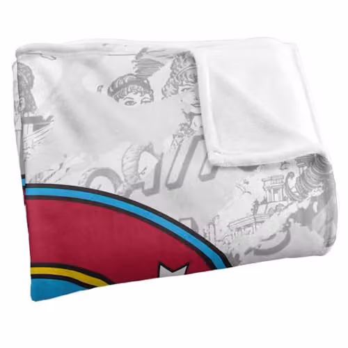 DC Comics Wonder Woman Super Soft Fleece Throw Blanket, White, W/D/H: 152 x 127 cm – 3