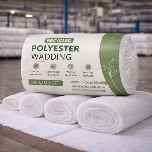 MHG Textiles Hypoallergenic Polyester Wadding Roll, White