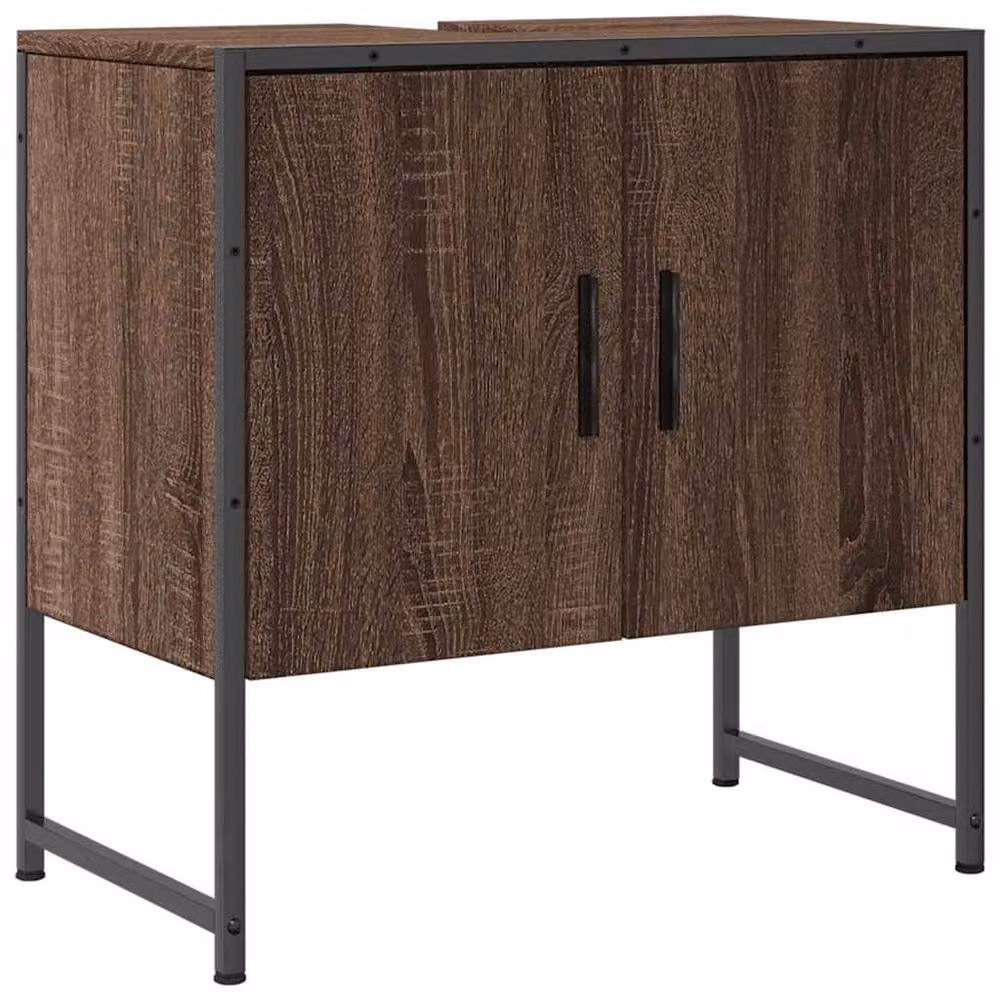 Berkfield Home Brown Oak Bathroom Sink Cabinet, W/D/H: 60 x 33 x 60 cm – 3