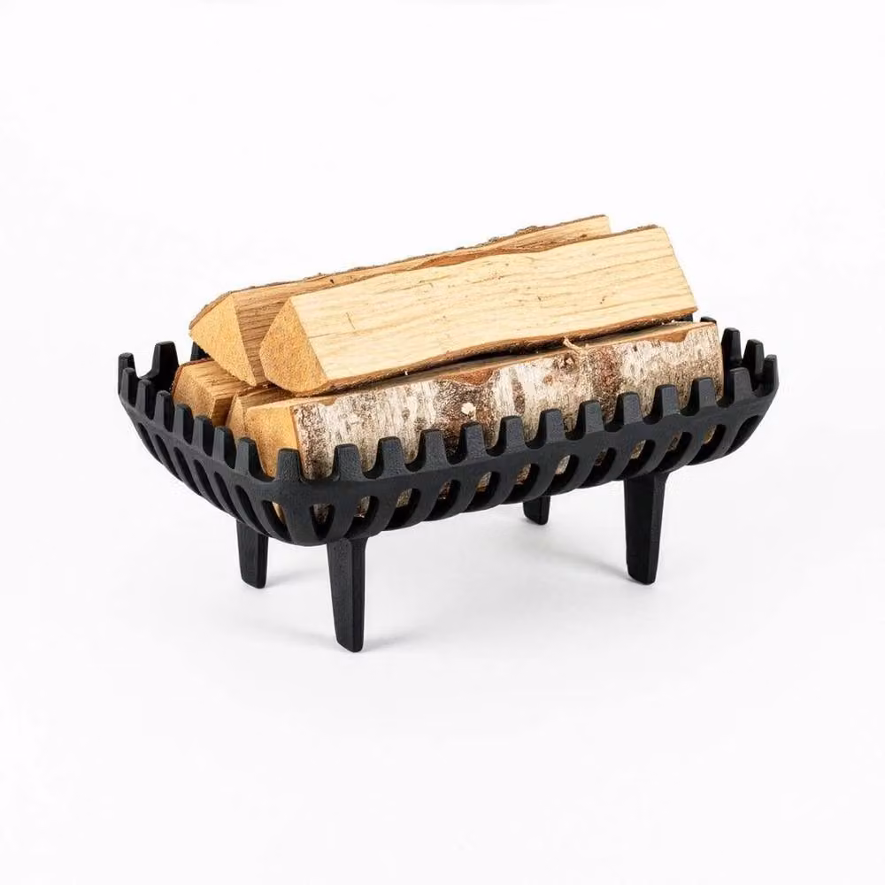 Havendro Cast Iron Fire Grate Log Holder Fireplace Basket in Black – 3