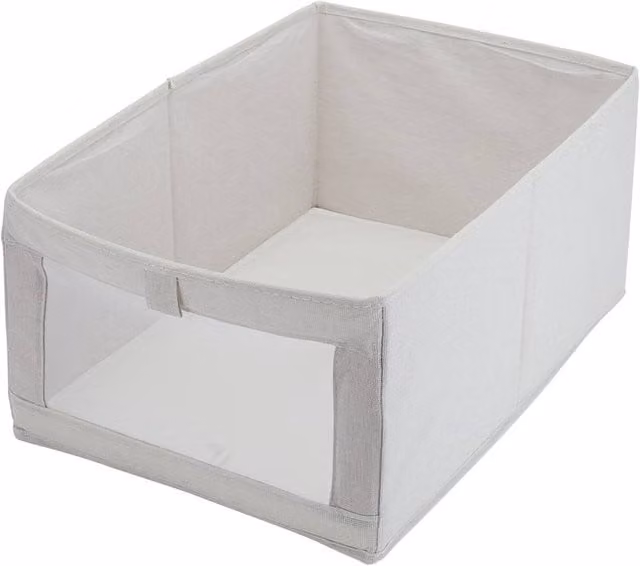 Garden Sanctuary Foldable Fabric Clothes and Jeans Storage Organizer in Beige