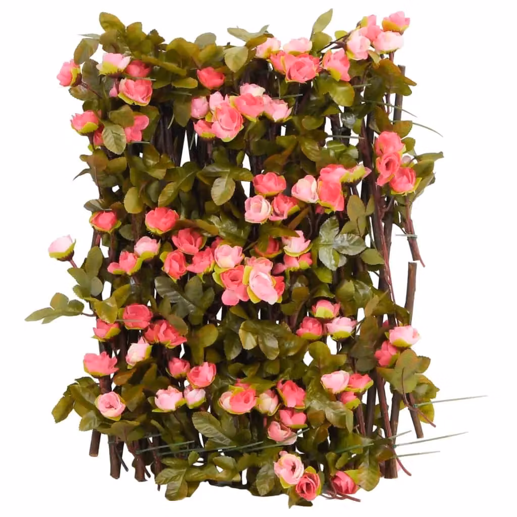 Berkfield Home Artificial Ivy Trellis Expandable, 5 Pieces, Dark Pink, W: 180 cm, H: 20 cm – 3