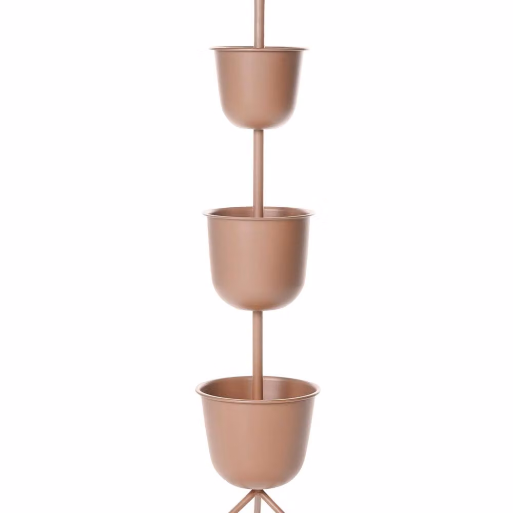 Wyld and Coco 3-Tier Brown Metal Plant Stand, W/D/H: 28 x 28 x 110 cm – 2