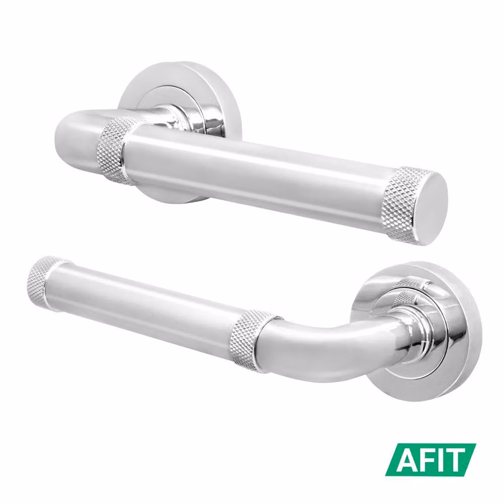 AFIT Polished Chrome Fire Door Handle Internal Lever On Rose in Silver, W/D/H: 15.0 x 15.0 x 15.0 cm – 2