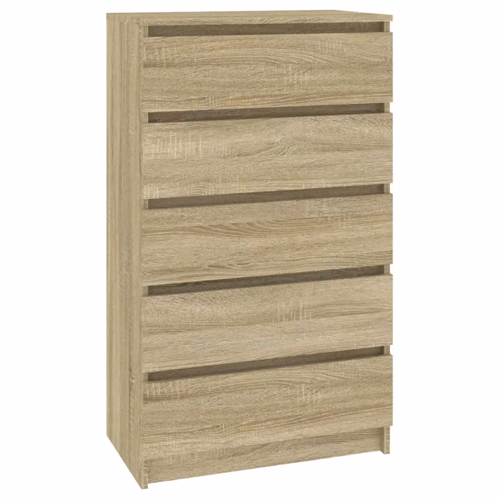 Berkfield Home Sonoma Oak 6-Drawer Cabinet in Brown, W/D/H: 60 x 36 x 103 cm – 2