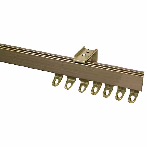 Speedy Fineline Straight Aluminium Curtain Track Set in Gold/Bronze, Length: 300 cm – 2