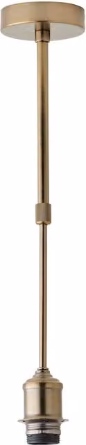 ValueLights Shaw Industrial Adjustable Drop Pendant Lampholder in Gold/Brass – 1