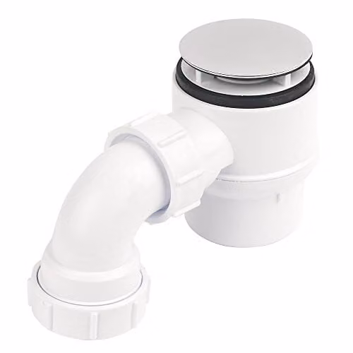 McAlpine Round Shower Trap in Chrome Effect with 70mm Diameter