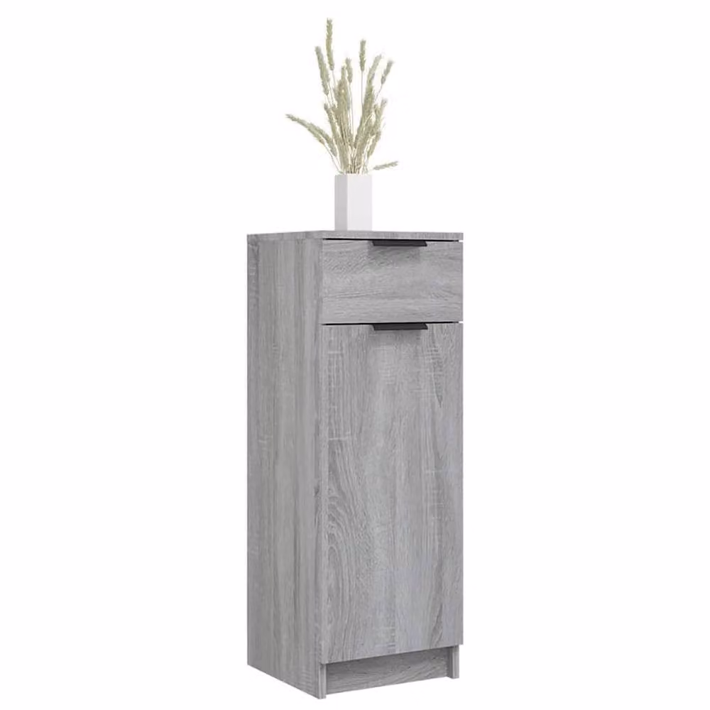 Berkfield Home Grey Sonoma Wall Mounted Bathroom Cabinet with Internal Drawers and Shelves, W/D/H: 32 x 34 x 90 cm – 2