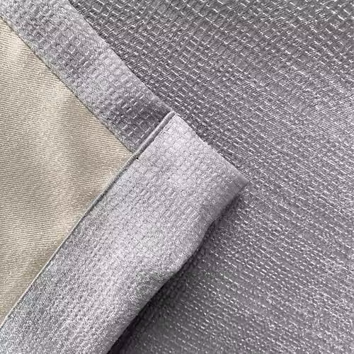 Enhanced Living Thermal Noise Reducing Dim Out Curtains in Grey and Silver, W: 168 cm, H: 183 cm – 3