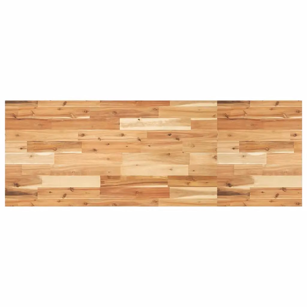 Berkfield Home Rectangular Table Top in Brown Solid Acacia Wood, W/D/H: 140 x 50 x 2 cm