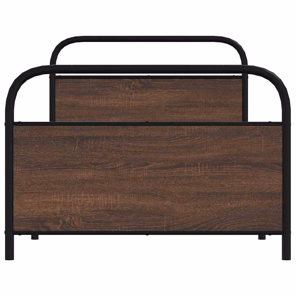 Berkfield Home Elegant Bed Frame in Brown Oak, W/D/H: 90 x 200 cm – 4