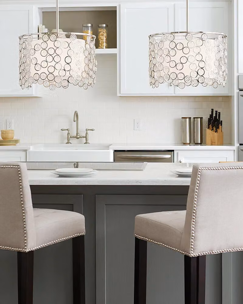 Loops 3 Bulb Ceiling Pendant Light Fitting in Silver with White Glass, E27 60W LED Compatible – 3