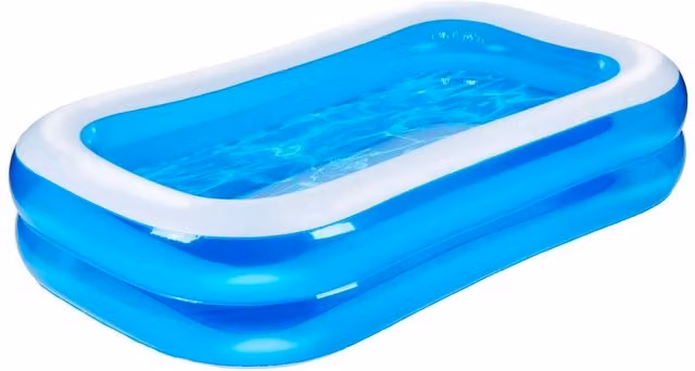 UMKY Inflatable Rectangular Family Paddling Pool in Blue