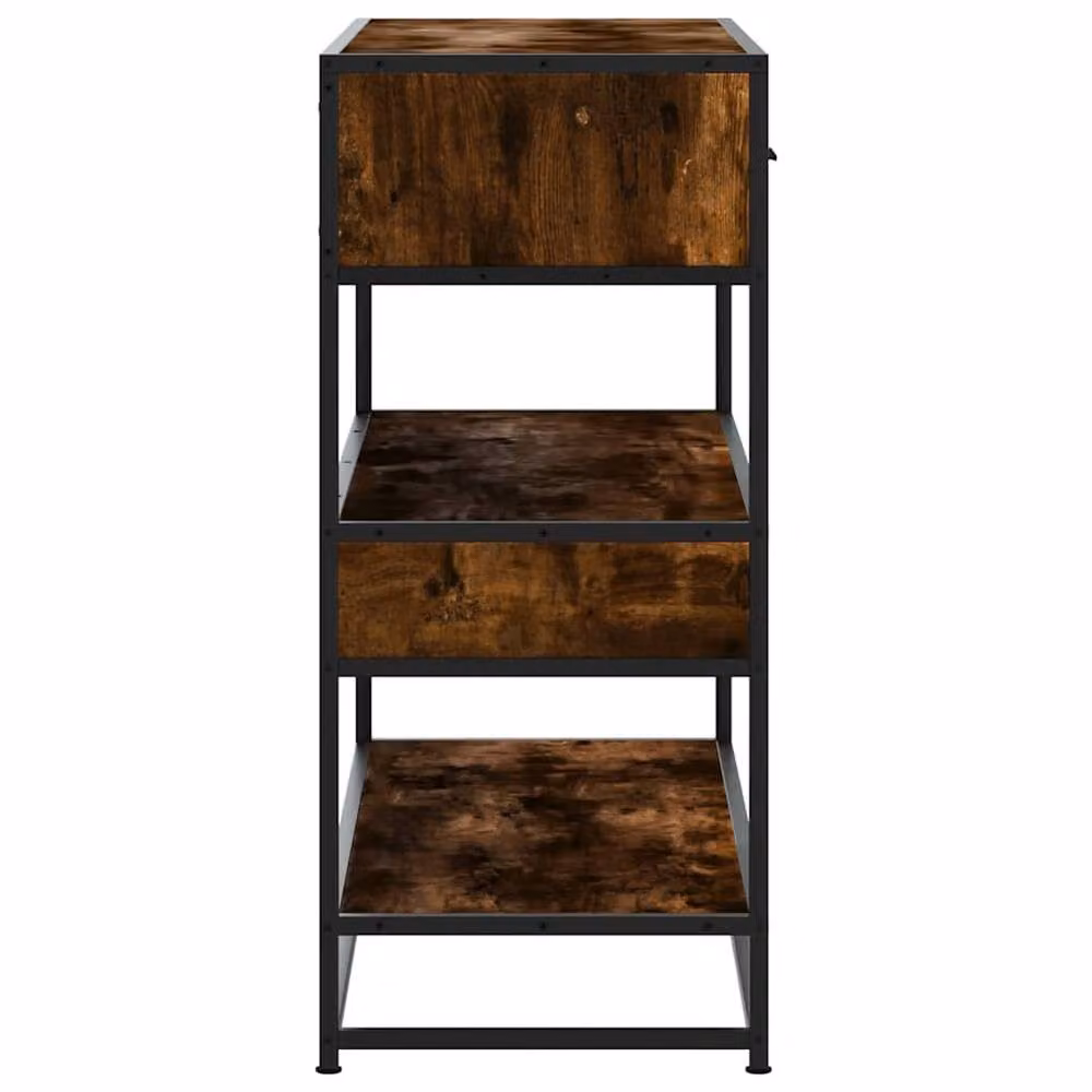 Berkfield Home Decorative Console Table in Smoked Oak Brown, W/D/H: 90 x 35 x 80 cm – 3