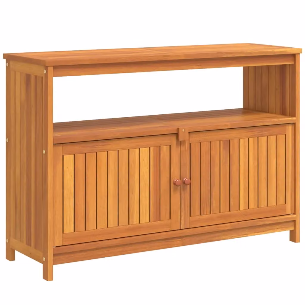 Berkfield Home Rustic Acacia Wood Garden Console Table, Brown, W/D/H: 110 x 35 x 75 cm – 2