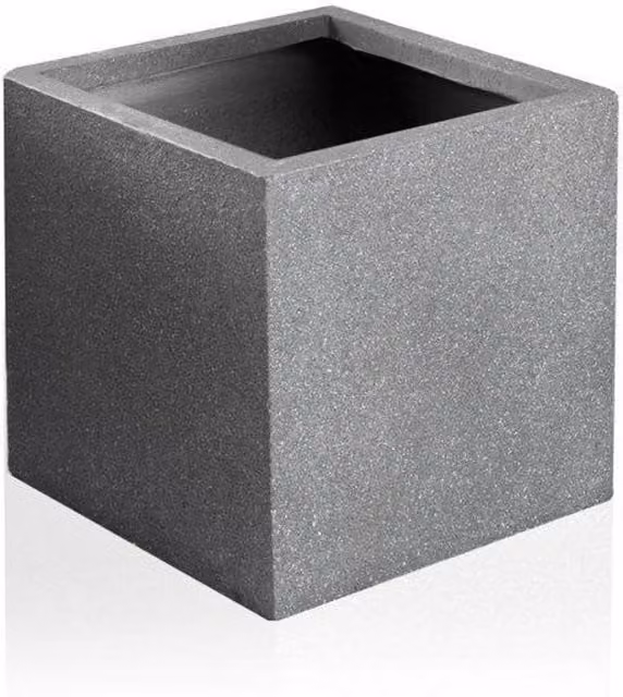 Primrose Kadamus Cube Planter in Grey Terracotta Fibre – 1