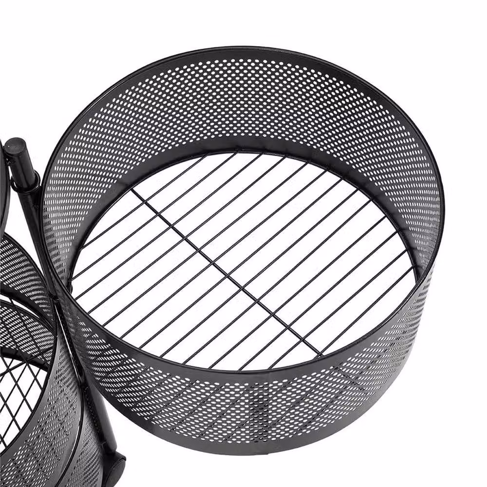 EONLION 5 Tier Kitchen Storage Rack Rotatable Basket Organiser Trolley Cart in Black – 3