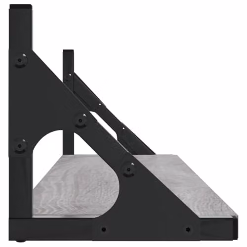 vidaXL Wall Shelves 2 Pieces in Grey, W/D/H: 80 x 15 x 15.5 cm – 3