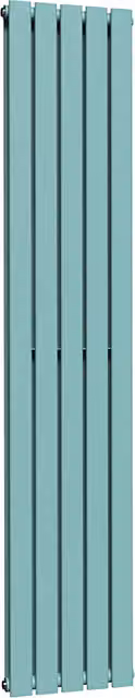 Lux Heat Caribbean Sea Flat Coloured Double Vertical Radiator, H: 180 cm x W: 35 cm