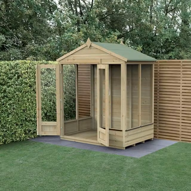 Beckwood Apex Summerhouse with Base, Brown