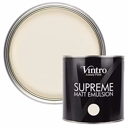 Vintro Luxury Matt Emulsion Multi Surface Paint in Ermine Beige, 2.5L – 1