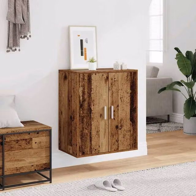 Berkfield Home Rustic Shoe Cabinet in Brown, W/D/H: 60 x 35 x 70 cm – 1