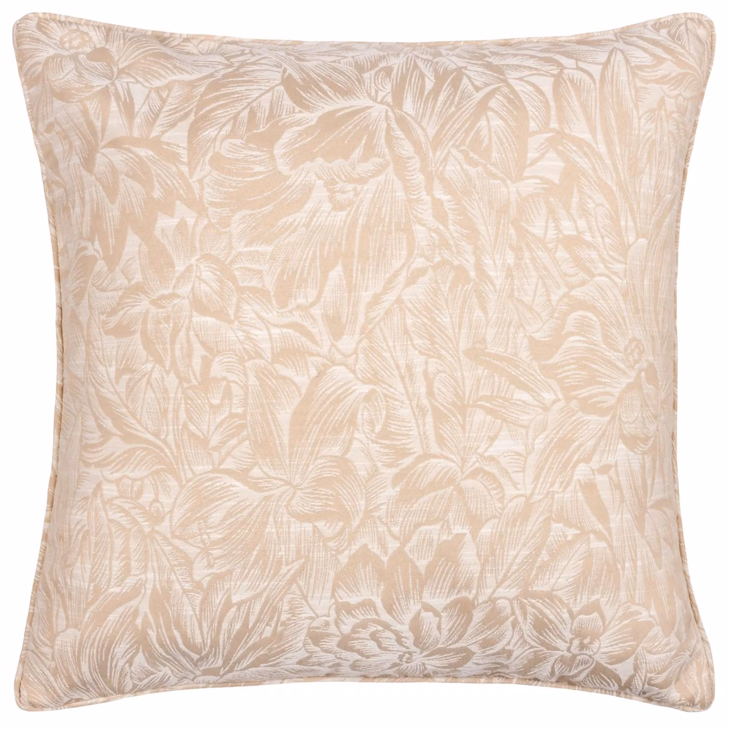 Wylder Nature Floral Square Cushion in Beige, W x D: 50 x 50 cm – 2
