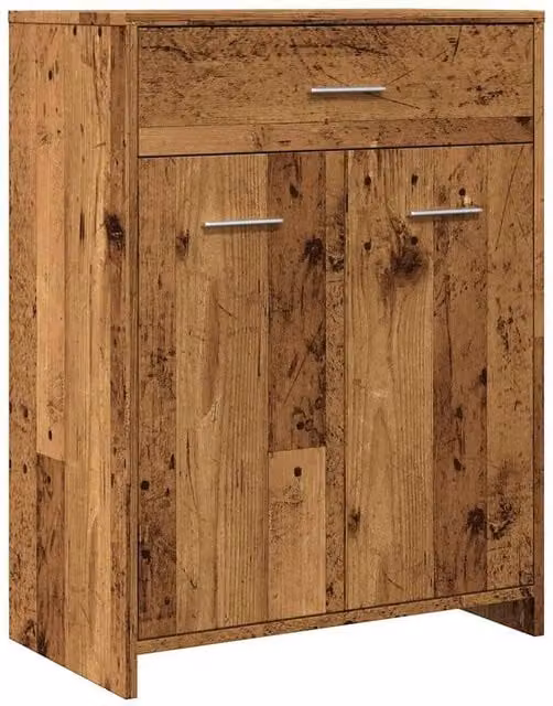 Berkfield Home Bathroom Cabinet in Brown Old Wood, W/D/H: 60 x 33 x 80 cm – 1