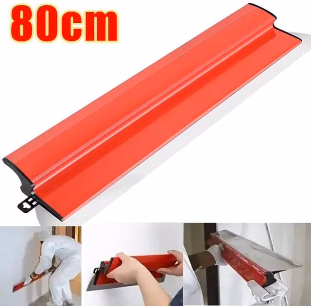 SPETLEK Red Plaster Skimming Blade Drywall Smoothing Spatula Wall Finishing Tool W: 100 cm, H: 40 cm
