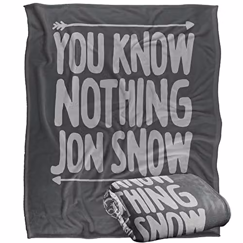 LOGOVISION Game of Thrones White Silky Touch Super Soft Fleece Throw Blanket W/D/H: 152 x 127 cm
