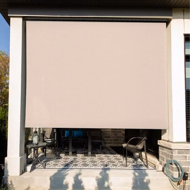 Livingandhome Waterproof Outdoor Canopy Sidewall Awning in Beige