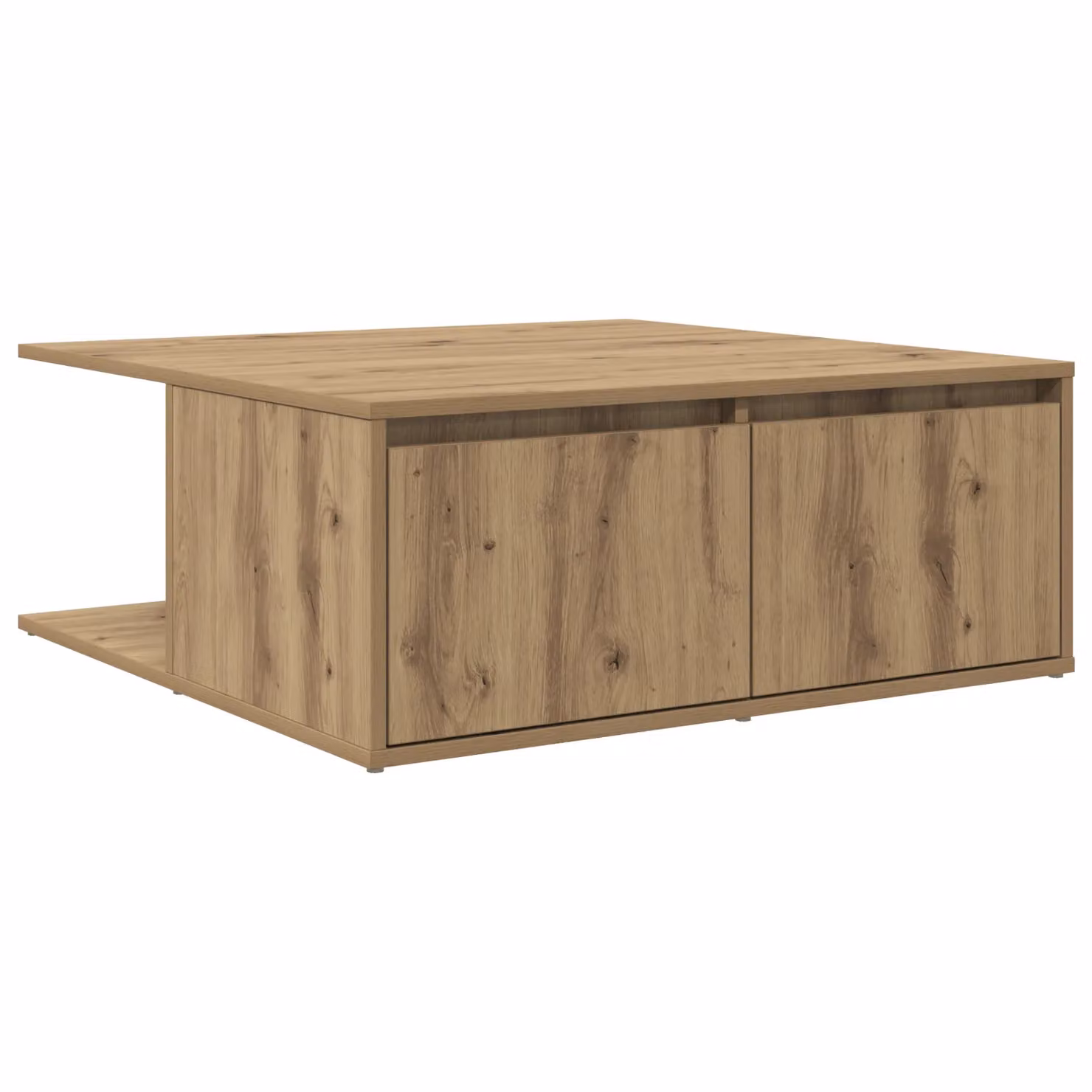 Berkfield Home Artisan Oak Coffee Table in Brown, W/D/H: 80 x 80 x 31 cm – 2