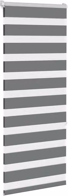 Berkfield Home Elegant Zebra Blind in Dark Grey, W: 60 cm, H: 150 cm – 1