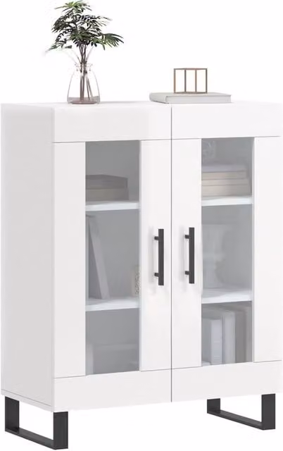 Berkfield Home Modern High Gloss White Sideboard W/D/H: 69.5 x 34 x 90 cm – 1