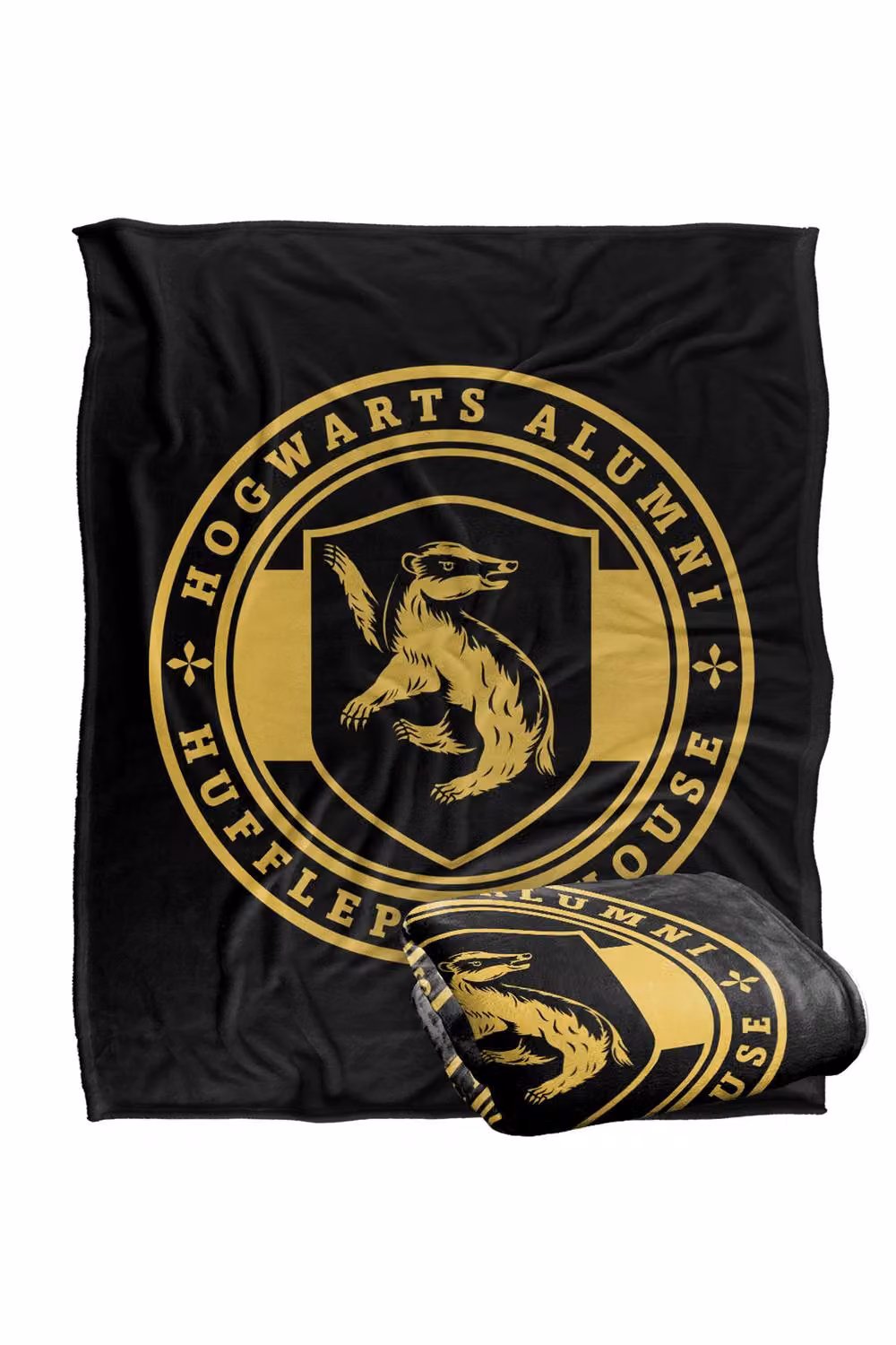 LOGOVISION Harry Potter Hufflepuff House Badge Super Soft Fleece Throw Blanket, Multicolour, W: 91.44 cm, D: 91.44 cm – 7