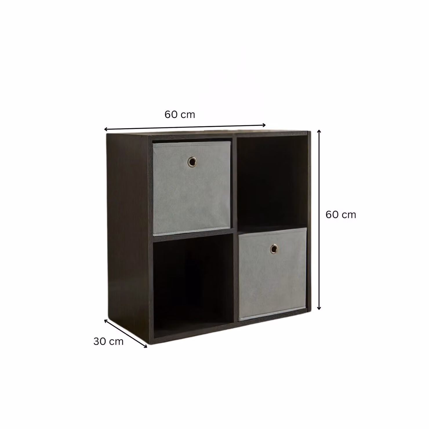 Home Source 4 Shelf Wooden Cube Storage Bookcase and Display Unit in Black – 2
