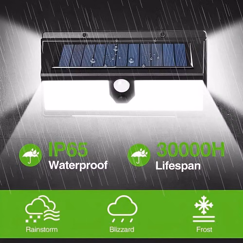 KORVIXA Solar LED Outdoor Motion Sensor Wall Light, Black, Diameter: 25 cm, Height: 19 cm – 5