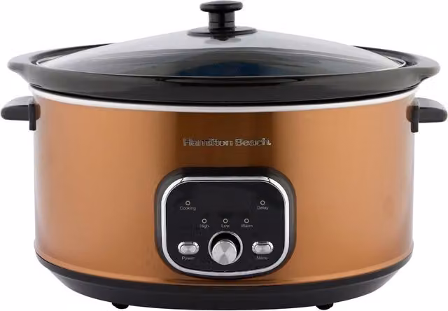 Hamilton Beach Digital Oval Slow Cooker, 6.5 l, Copper/Black/Bronze – 4