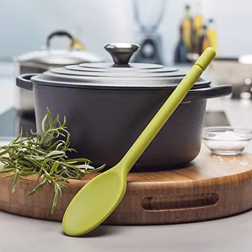 Zeal Silicone Non-Stick Cooking Spoon in Green, 30 cm – 3
