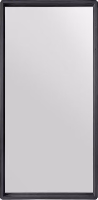 MirrorOutlet The Naturalis Black Scandinavian Rectangular Wall Mirror in Black, Width: 160 cm